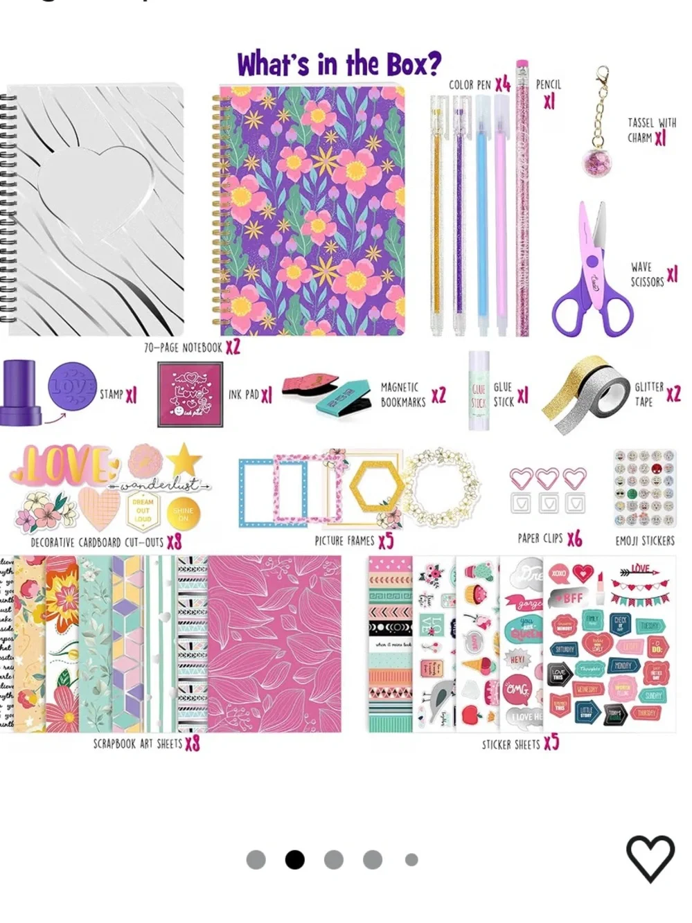 DIY Journal Kit for Girls — Silver & Teal Craft Set